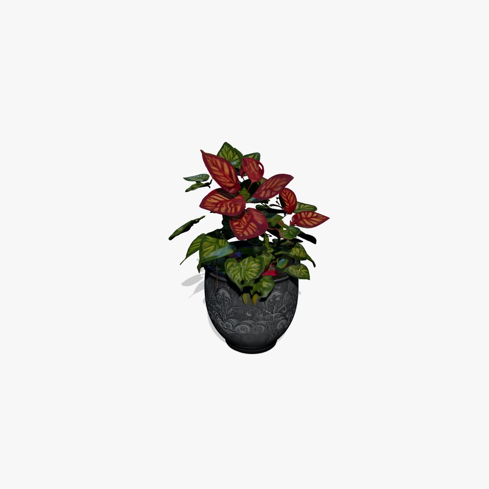 Intricate Planter with Vibrant Foliage model pack